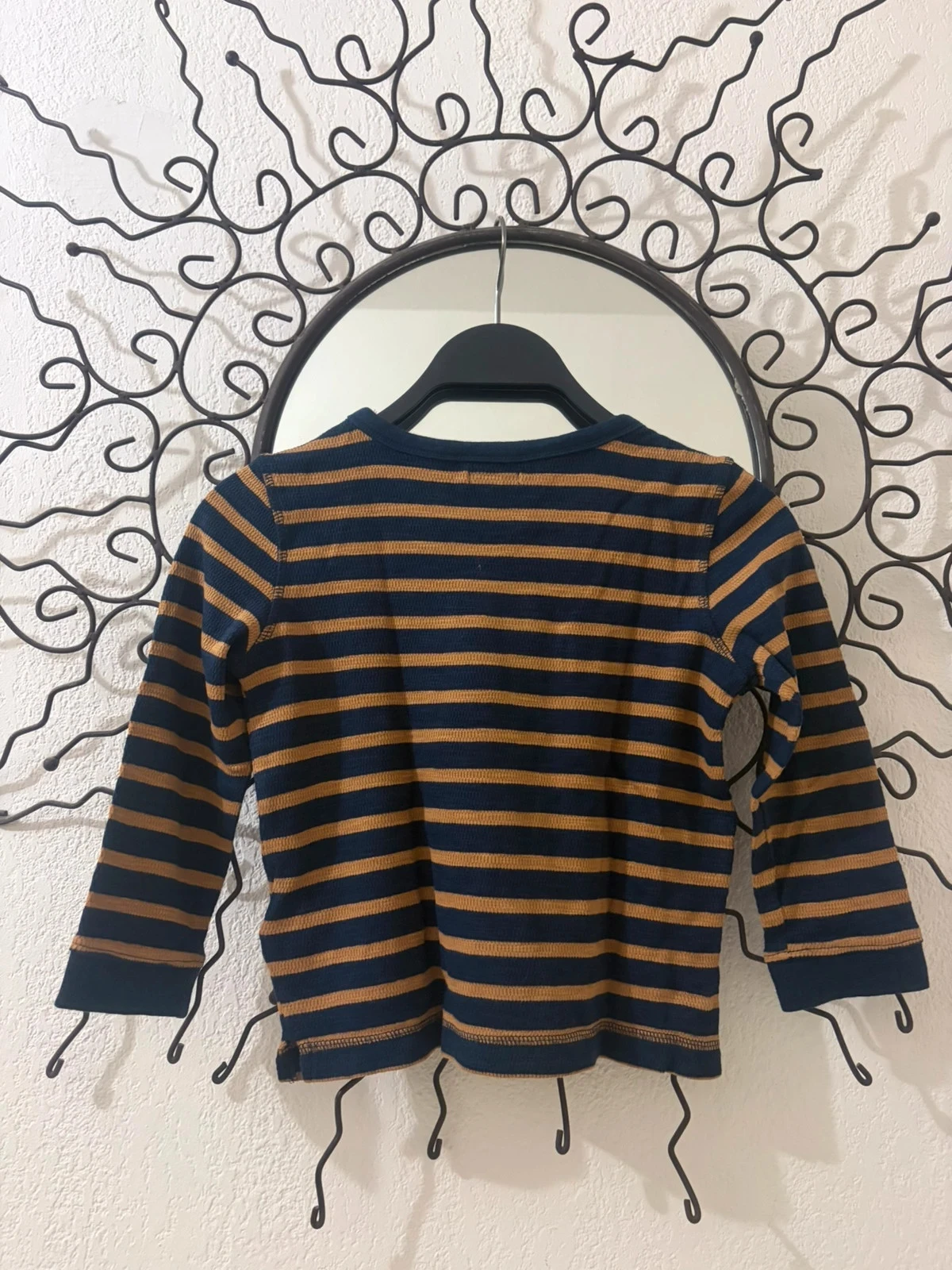 T-Shirt Manches Longues à Rayures Du Pareil Au Même– Style Marin & Texture Gauffrée – Taille 6 Ans – photo 4